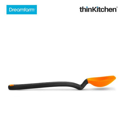 Dreamfarm Supoon Non Stick Silicone Sit Up Scraping Cooking Spoon With Measuring Lines Orange
