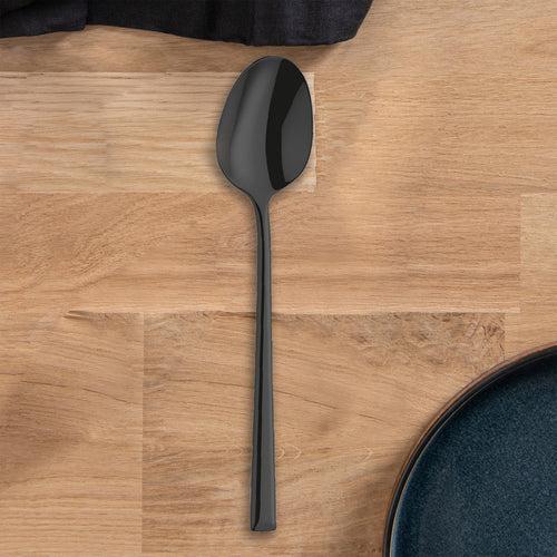 Amefa Metropole Black Stainless Steel Medium Teaspoon Set 6 Pieces