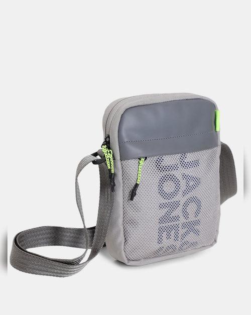 JACK & JONES GREY MESH DETAIL SLING BAG