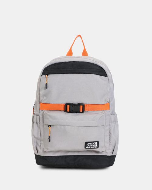 JACK & JONES GREY & ORANGE BACKPACK