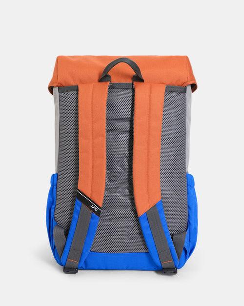 JACK & JONES ORANGE COLOURBLOCKED UTILITY BACKPACK