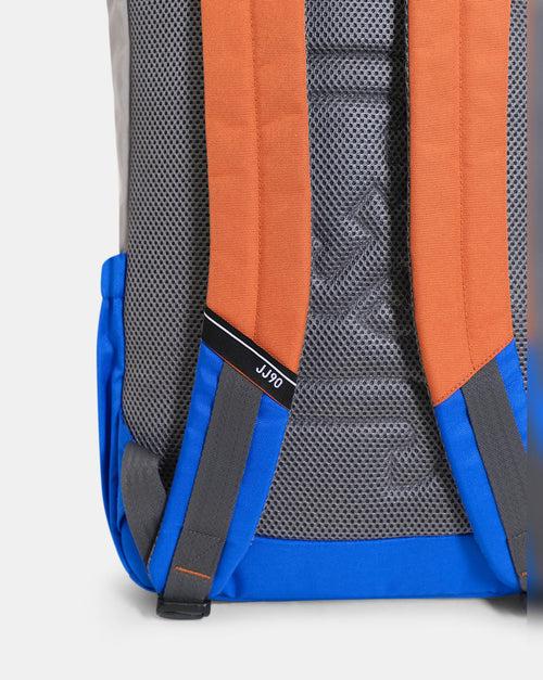 JACK & JONES ORANGE COLOURBLOCKED UTILITY BACKPACK