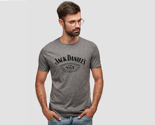 Solid Men Round Neck Grey T-Shirt