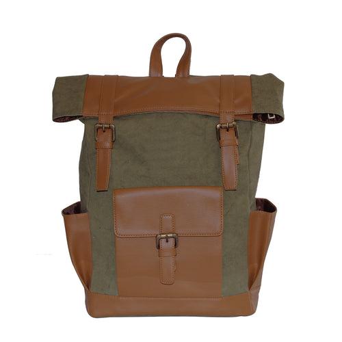 Olive Canvas Backpack