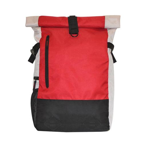 Red-White Roll Top Bag