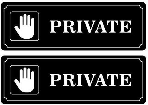 Private Entry Restricted Sign Aluminum Sign - Easy to Mount Weather Resistant Long Lasting Ink Size (9" x 3")