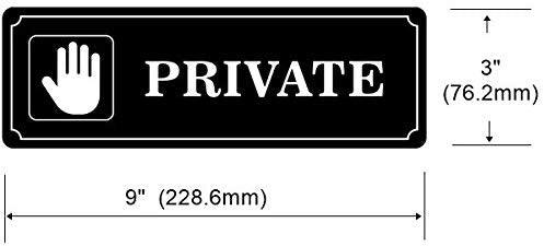 Private Entry Restricted Sign Aluminum Sign - Easy to Mount Weather Resistant Long Lasting Ink Size (9" x 3")