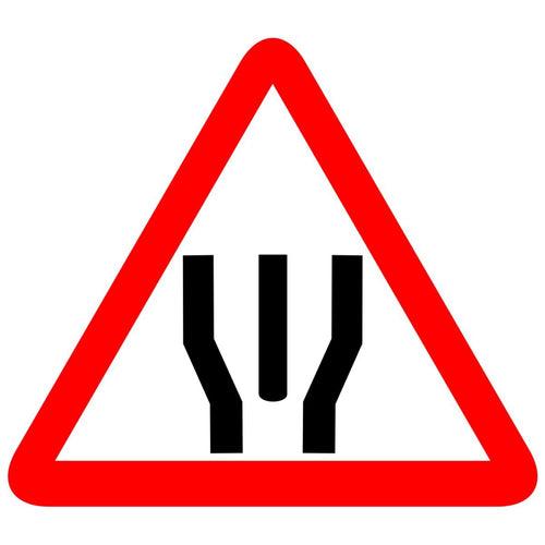 Reflective Start Of Dual Carriageway Cautionary Warning Sign Board