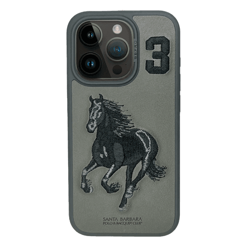 iPhone 15 Pro Boris Series Genuine Santa Barbara Leather Case