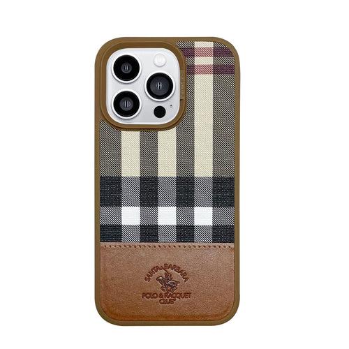 iPhone 15 Pro Cyril Series Genuine Santa Barbara Leather Case