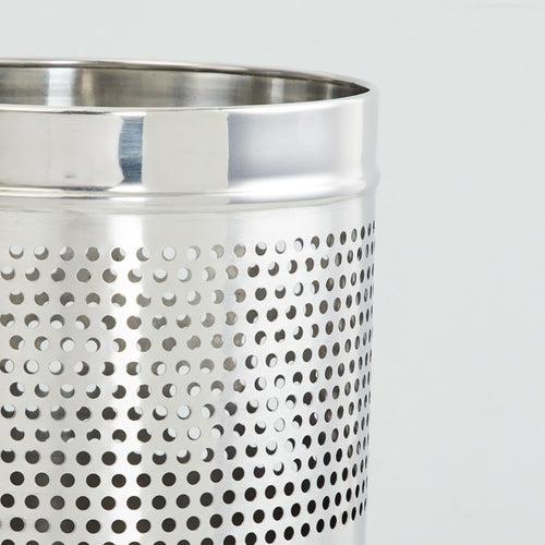 Parasnath Stainless Steel Half Perforated Dustbin,11L -10X15 Inch