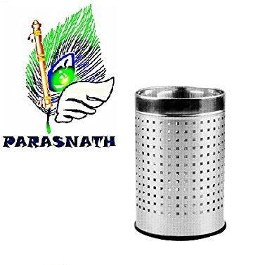 Parasnath Stainless Steel Perforated Square Dustbin, 8L - 8 X 13 Inch