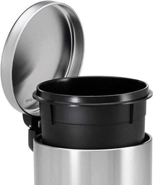 Parasnath Stainless Steel Round Perforated Pedal Dustbin With Plastic Bucket (7''X11''- 5 Liter)