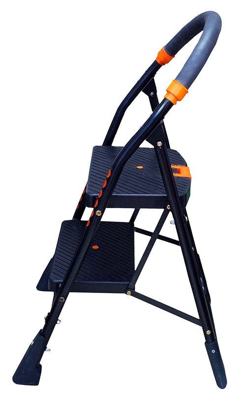 Parasnath Black Diamond Heavy Folding Ladder With Wide Steps 2 Steps 2.7 Ft Ladder