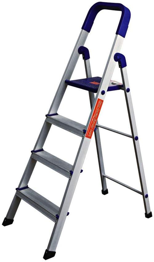 PARASNATH Aluminium Blue Heavy Folding Maple Ladder 4 Step 4.2 Ft