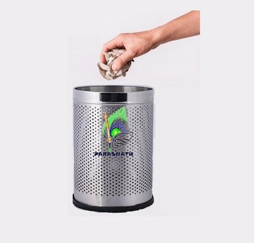 Parasnath Stainless Steel Perforated Round Dustbin, 8L - 8 X 13 Inch