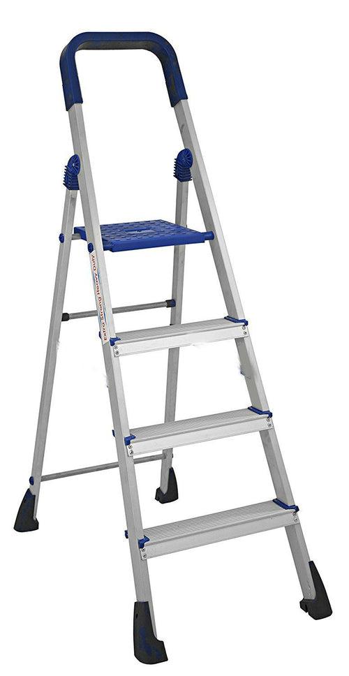 PARASNATH Aluminium Blue Heavy Folding Maple Ladder 4 Step 4.2 Ft