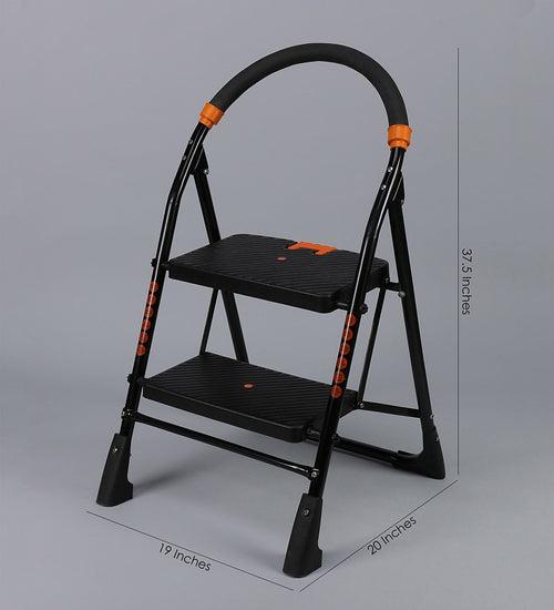 Parasnath Black Diamond Heavy Folding Ladder With Wide Steps 2 Steps 2.7 Ft Ladder