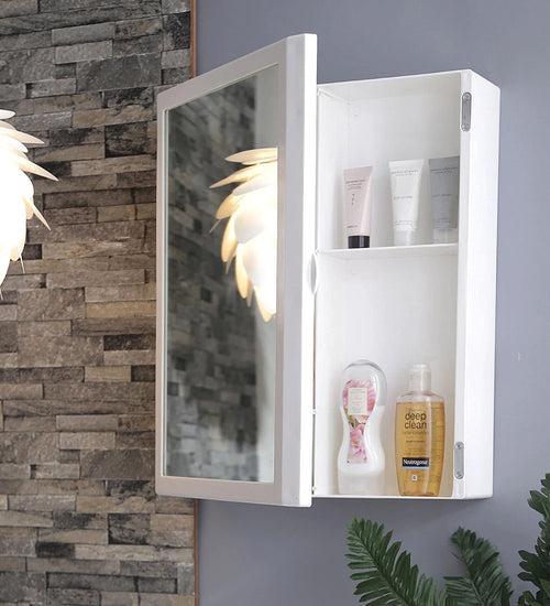 PARASNATH Flora Beautiful Big Flora Bathroom Cabinet with Flora Cabinet with Mirror Made in India