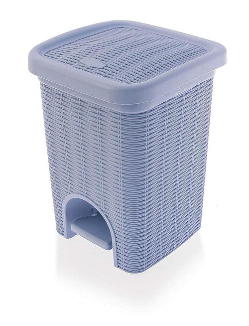 PARASNATH Rattan Design (Purple Colour) Pedal Dustbin 11Litre Modern Light-weight Dustbin for Home and Office Purple Colour - Made In India - Size 10 inchX10 inchX13 inch