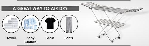 PARASNATH Prime Stainless Steel Butterfly Extra Large Foldable Cloth Dryer/Clothes Drying Stand - Made in India
