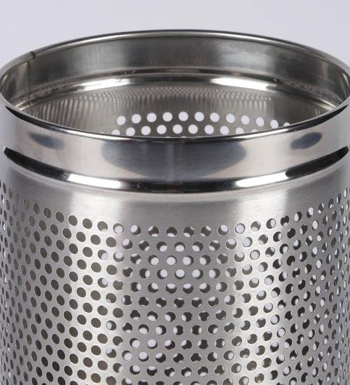 Parasnath Stainless Steel Perforated Round Dustbin, 8L - 8 X 13 Inch