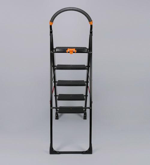 PARASNATH Black Diamond Heavy Folding Ladder With Wide Steps 5 Steps 5.2 Ft