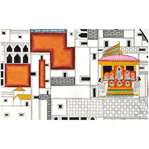 Circular Pichvai: Nathdwara Map (Shrine)