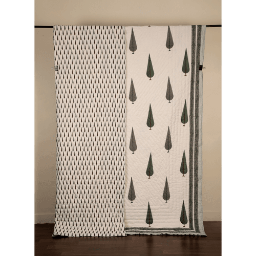 Jaipur Razai - Reversible Double Quilt (Cypress Tree)