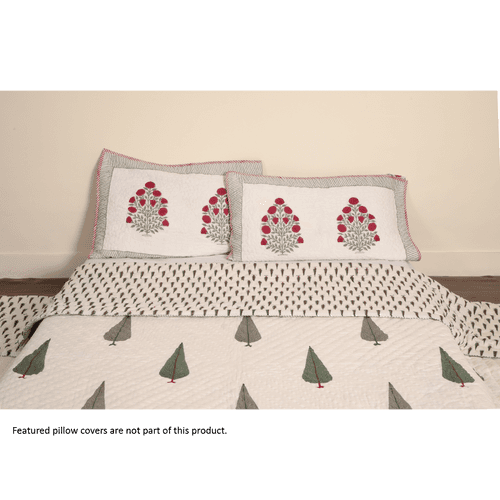 Jaipur Razai - Reversible Double Quilt (Cypress Tree)