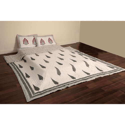 Jaipur Razai - Reversible Double Quilt (Cypress Tree)