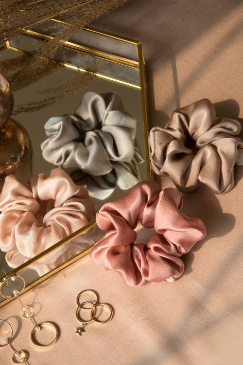 The Radiance Silk Scrunchie Collection Pack of Four