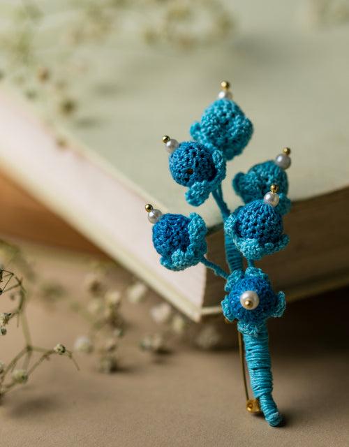 Blue Beads Brooch