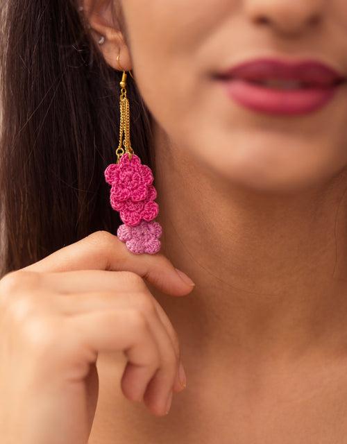 Swing Earrings ~ Pink Poppies