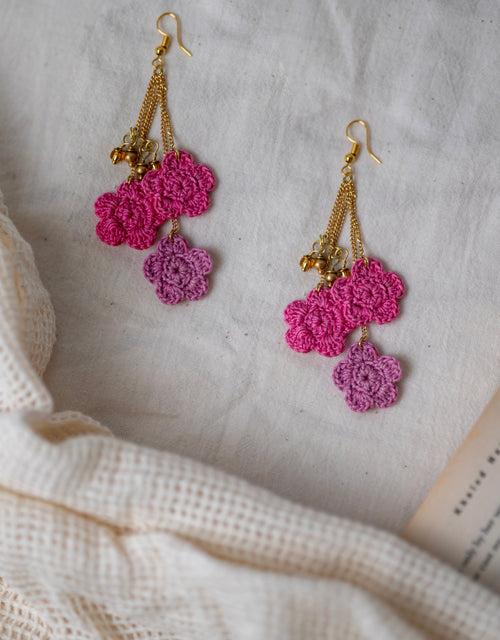 Swing Earrings ~ Pink Poppies