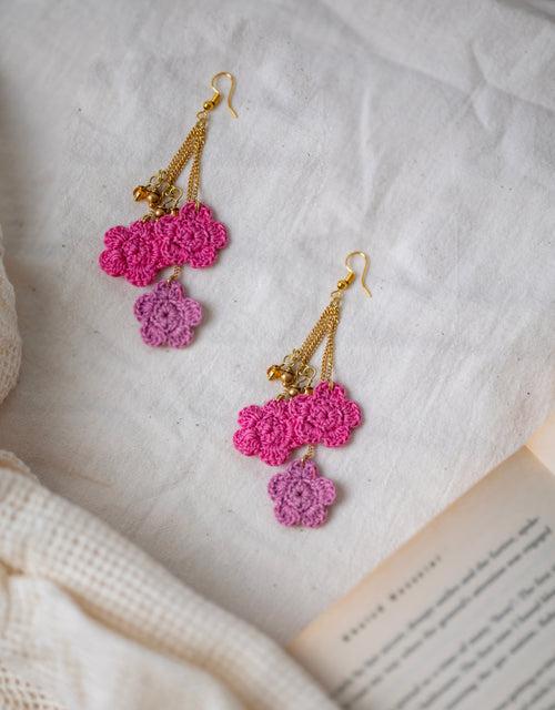 Swing Earrings ~ Pink Poppies