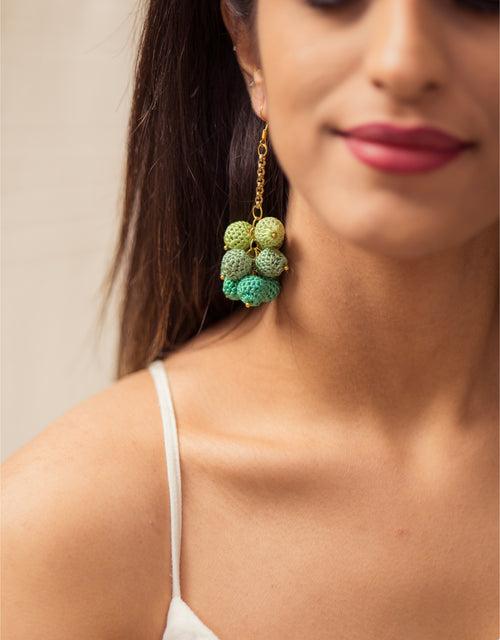 Swing Earrings ~ Green Ombre