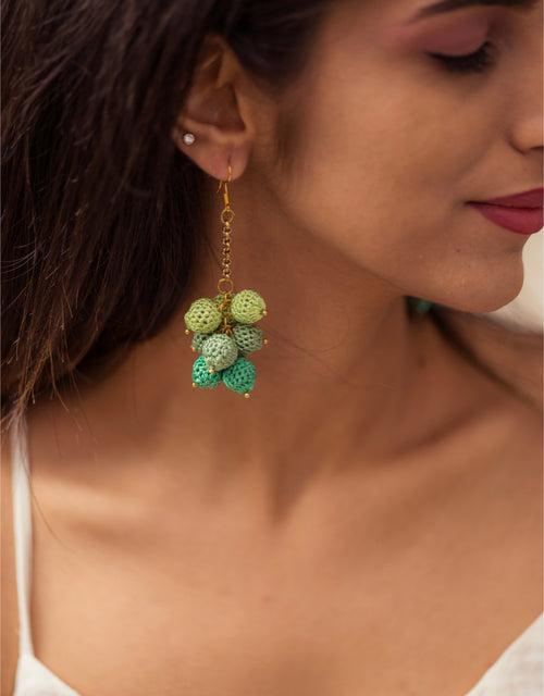 Swing Earrings ~ Green Ombre