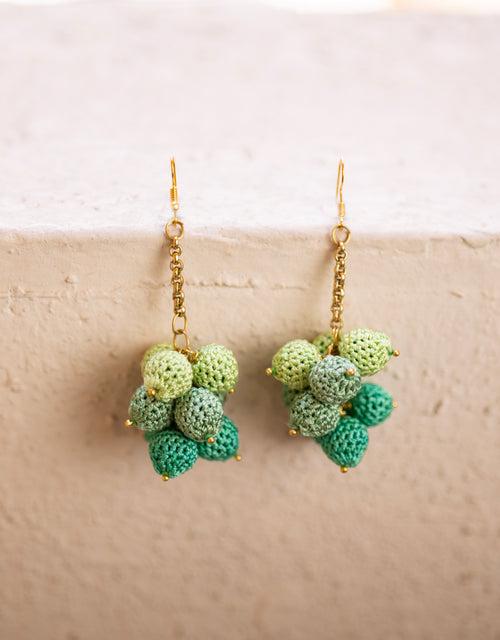 Swing Earrings ~ Green Ombre