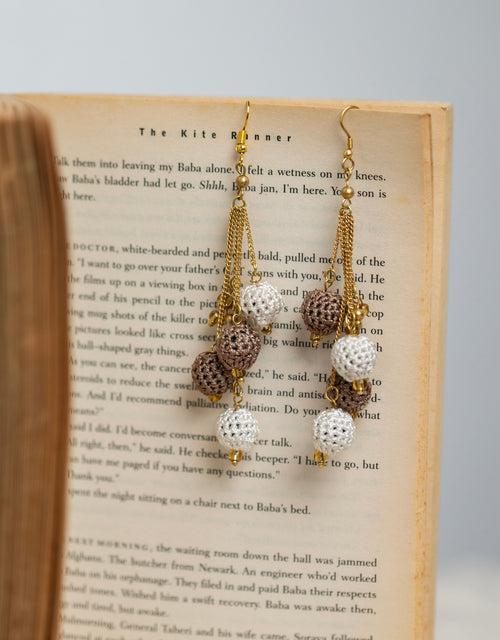 Swing Earrings ~ Brown Blobs