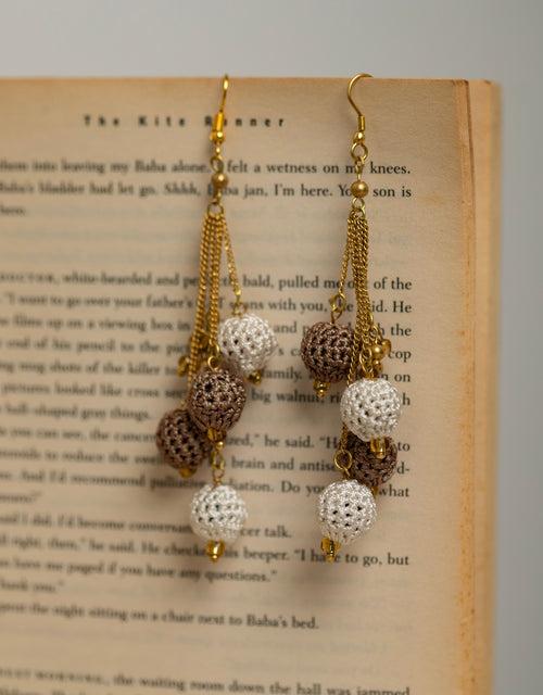 Swing Earrings ~ Brown Blobs