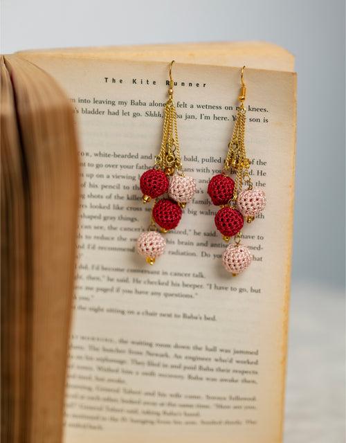 Swing Earrings ~ Red Blobs