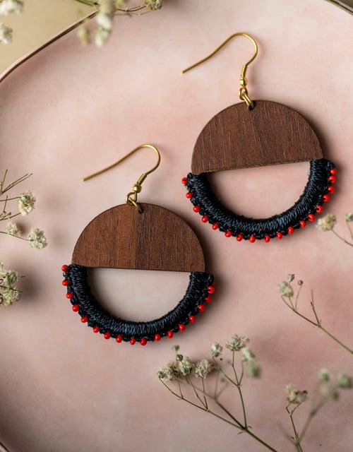 Crescent Moon Earrings ~ Black