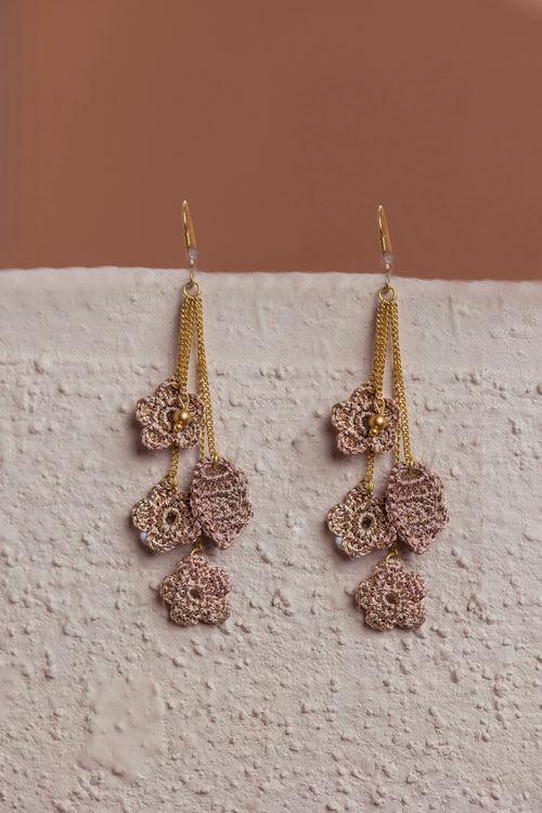 Flower Cluste Drop Earrings