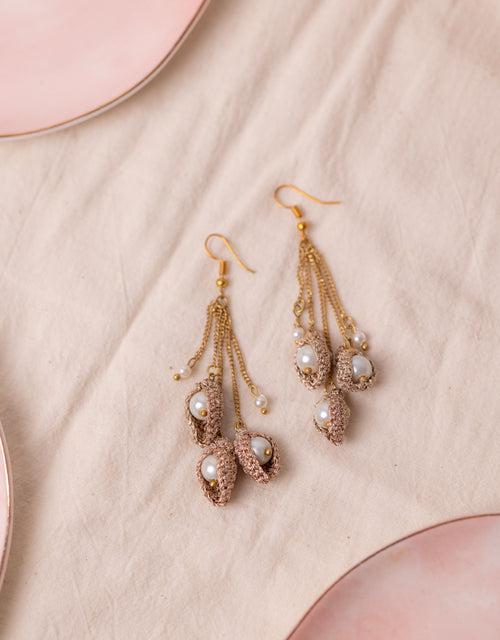 Pearl Cluster Drop Earrings