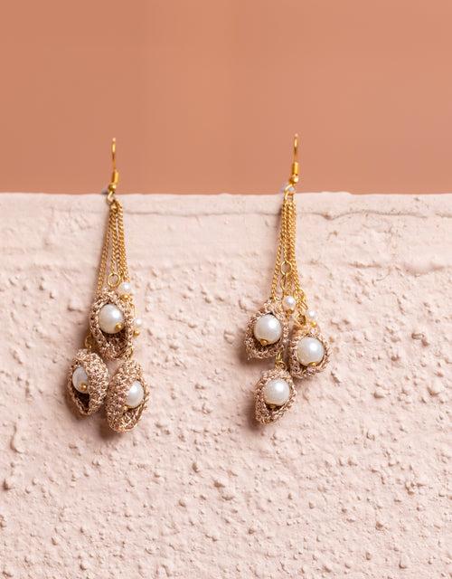 Pearl Cluster Drop Earrings