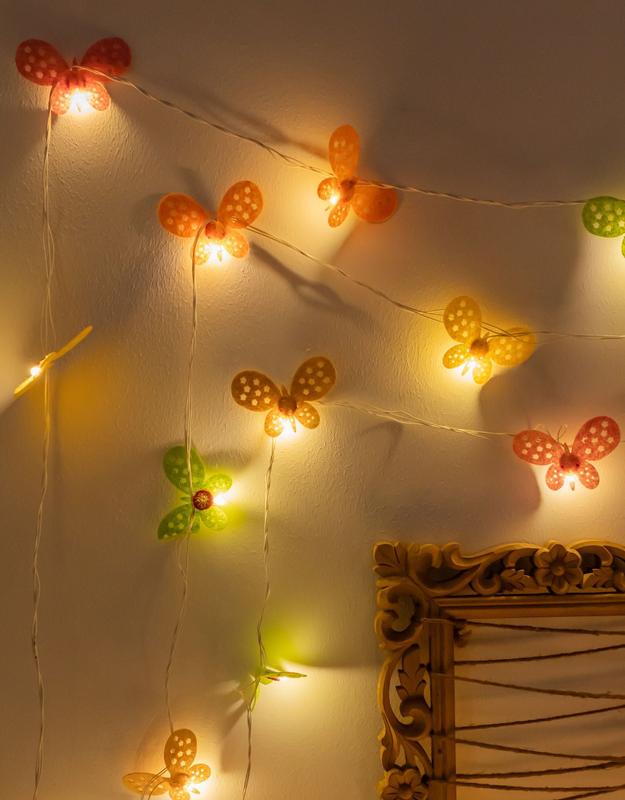 Vivid Butterflies - Crocheted String Lights