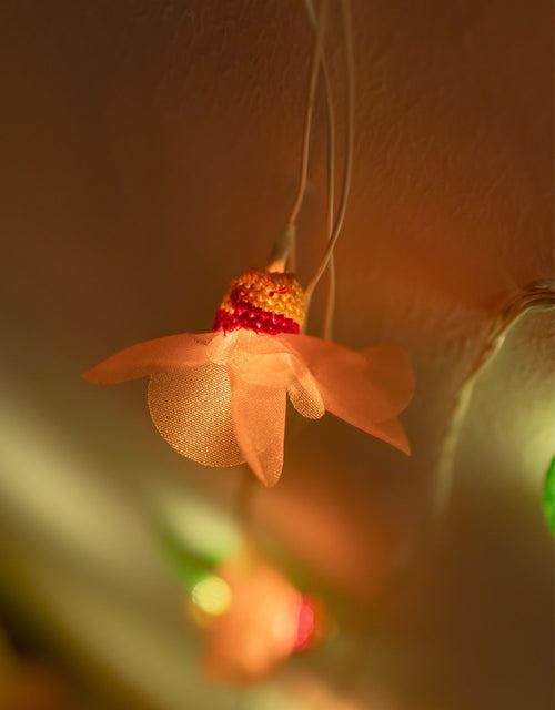 Radiant Florals - Crocheted string Lights - Red