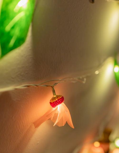 Radiant Florals - Crocheted string Lights - Red