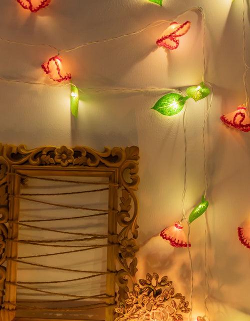 Meadow Florals - Crocheted String Lights - Red